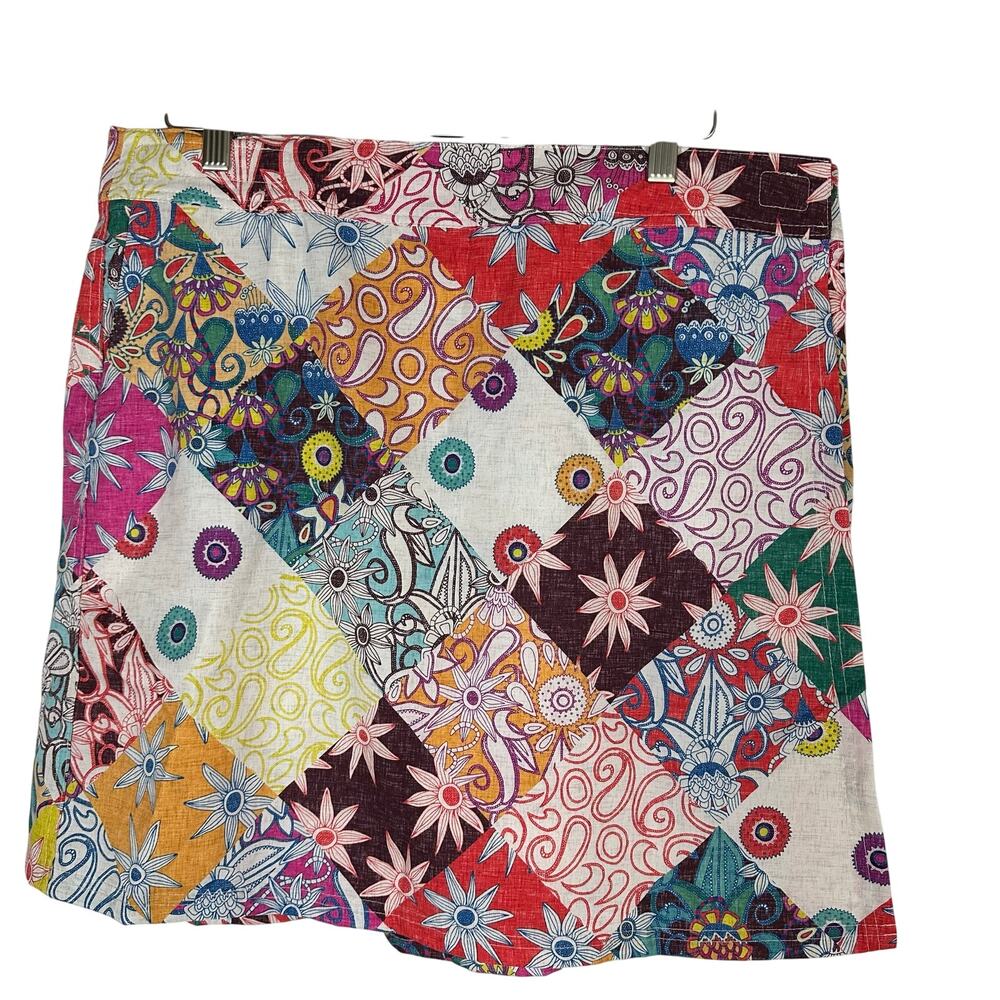 RipSkirt Hawaii Adjustable Wrap‎ Skirt Sz XL Floral Patchwork Beach Resortwear